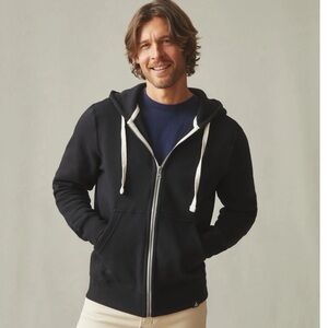 NEW American Giant Men's Midweight Full Zip Hoodie Jacket Black Size S NWOT